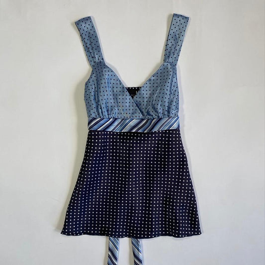 I.N POLKA DOT BLUE TOP