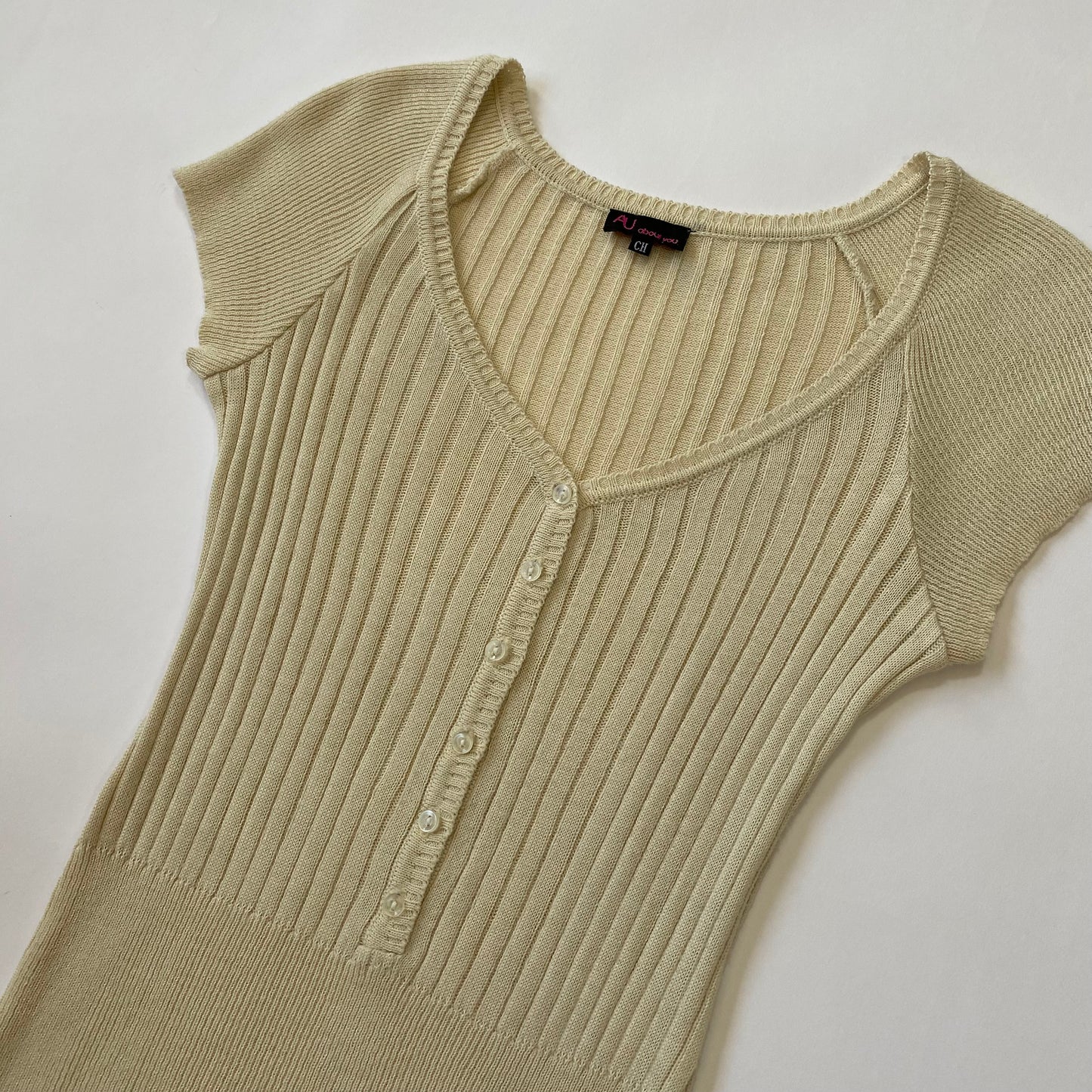 ABOUT YOU BUTTON FRONT BEIGE TOP