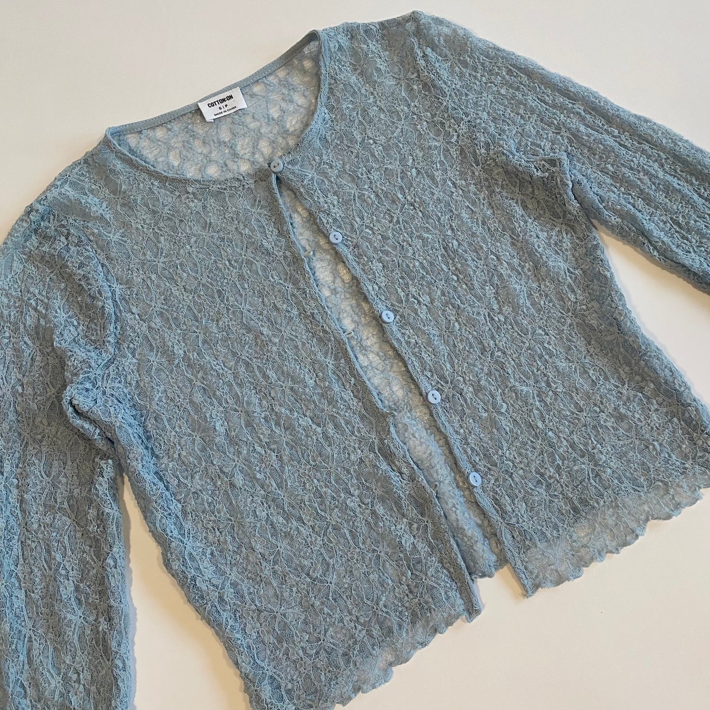 COTTON ON BLUE LACE TOP