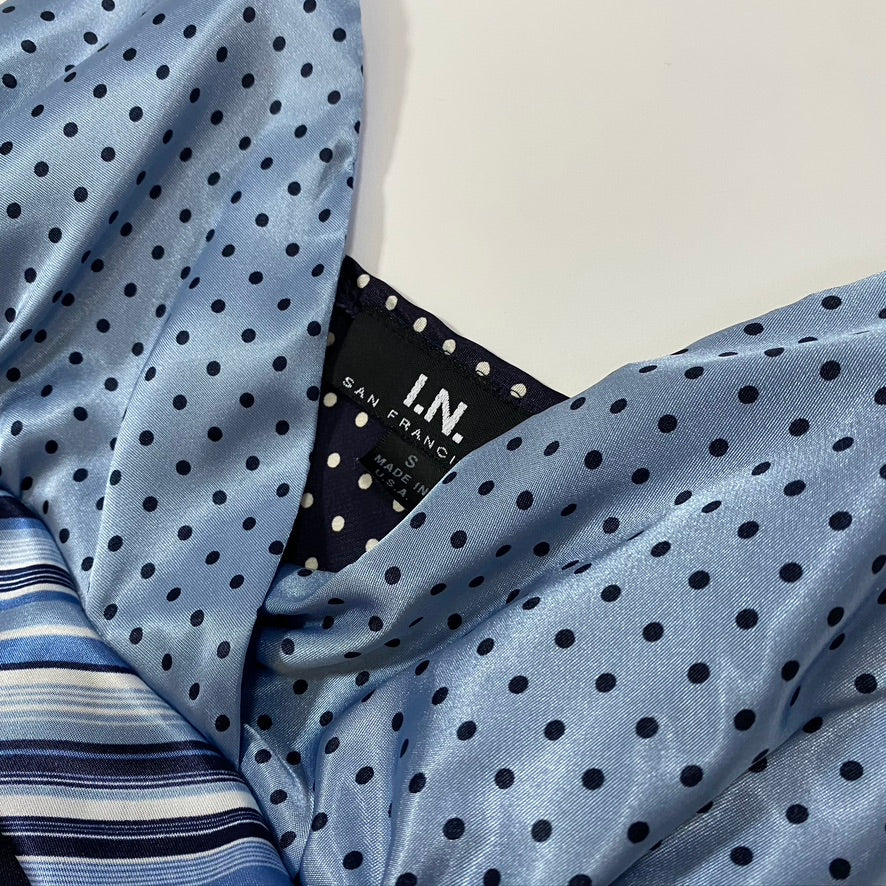 I.N POLKA DOT BLUE TOP