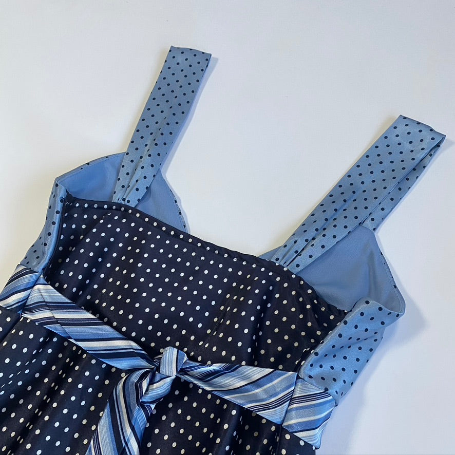 I.N POLKA DOT BLUE TOP