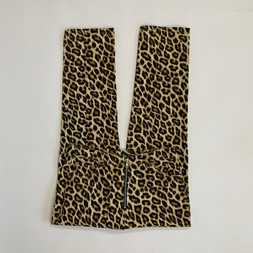 FOREVER 21 LEOPARD PRINT JEANS