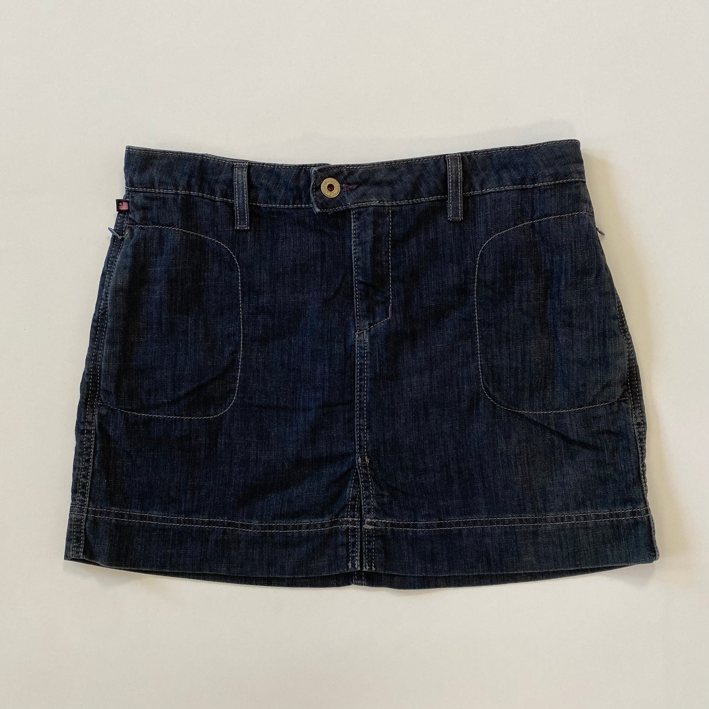 POLO JEANS CO. RALPH LAUREN MINI FALDA DE DENIM OSCURO