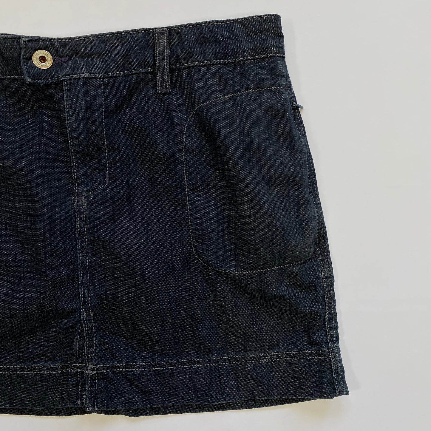 POLO JEANS CO. RALPH LAUREN MINI FALDA DE DENIM OSCURO